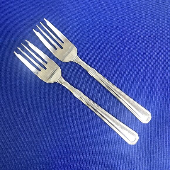 Pfaltzgraff PROVIDENCE Set 2 Salad Forks 6 7/8" Stainless 18/8 Flatware Glossy - Picture 2 of 8